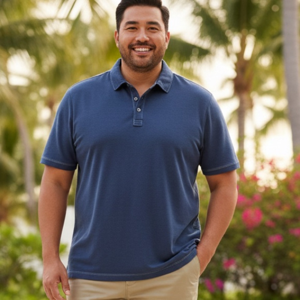 Tommy Bahama Men’s Slate Blue Polo Shirt Size XXL